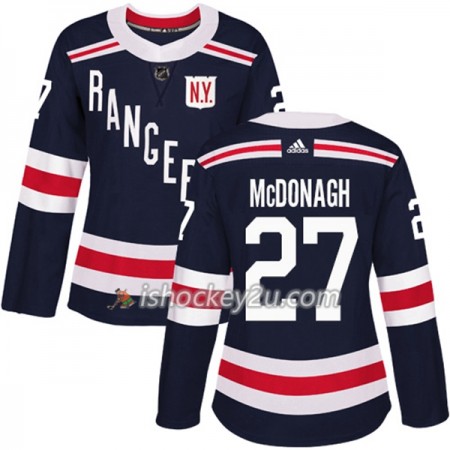 Dame NHL New York Rangers Trøje Ryan McDonagh 27 Adidas 2017-2018 mørkeblå 2018 Winter Classic Authentic
